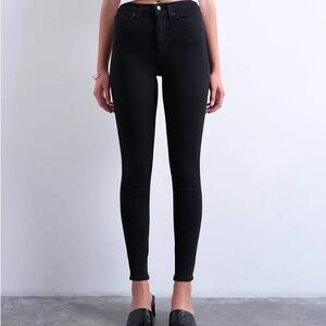 Topshop Jaimie High Waist Black Skinny Jeans